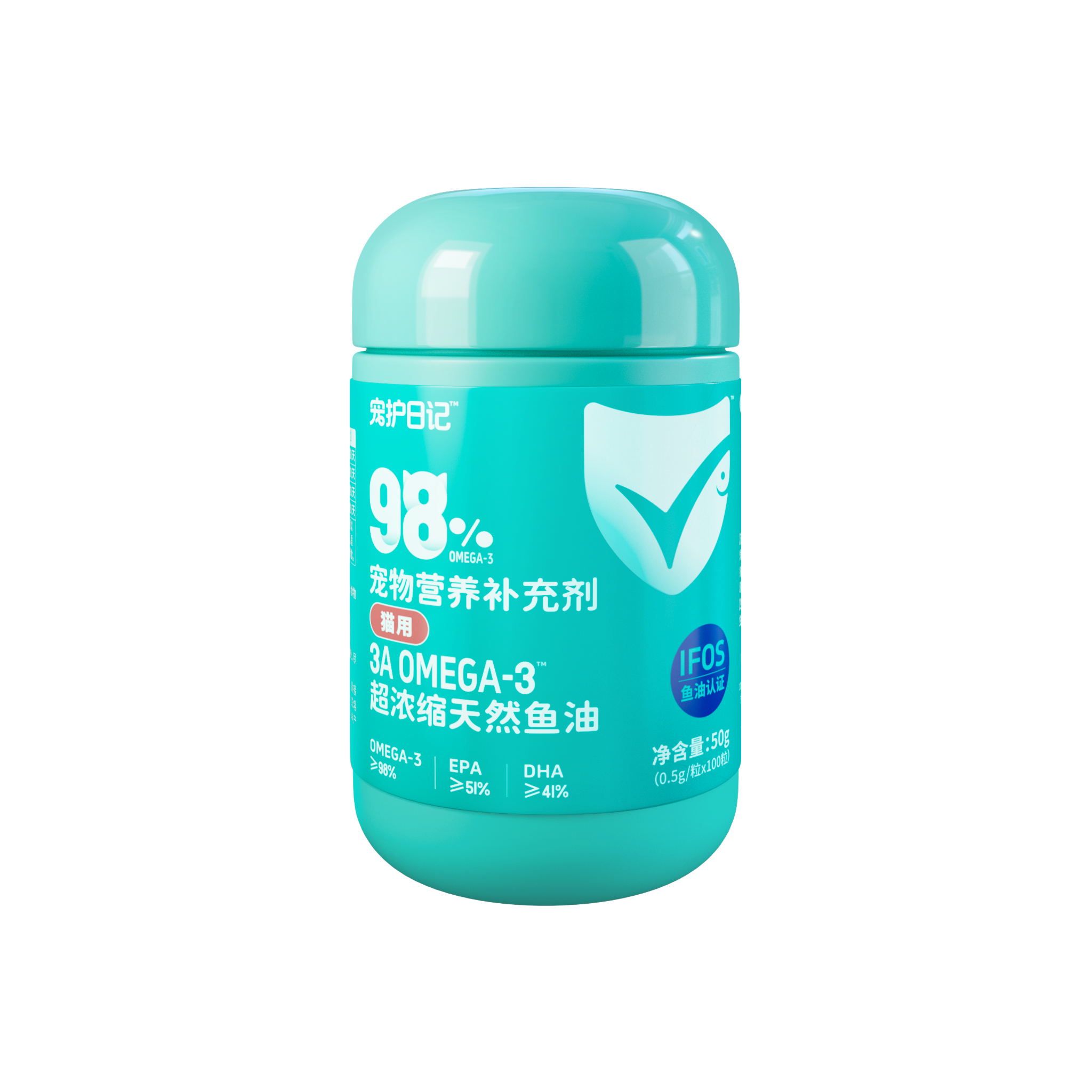 宠物营养补充剂 3A Omega-3 超浓缩天然鱼油（猫用）
